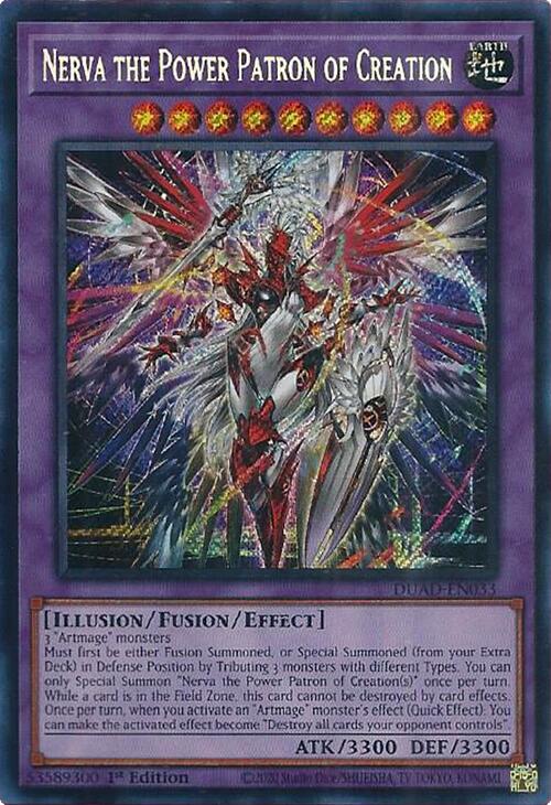 Nerva the Power Patron of Creation [DUAD-EN033] Secret Rare | The CG Realm