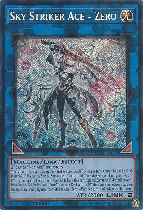 Sky Striker Ace = Zero [DUAD-EN049] Secret Rare | The CG Realm