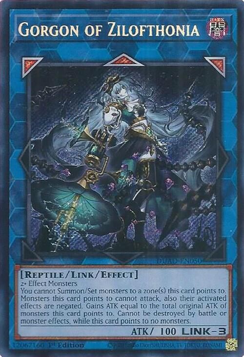 Gorgon of Zilofthonia [DUAD-EN050] Secret Rare | The CG Realm