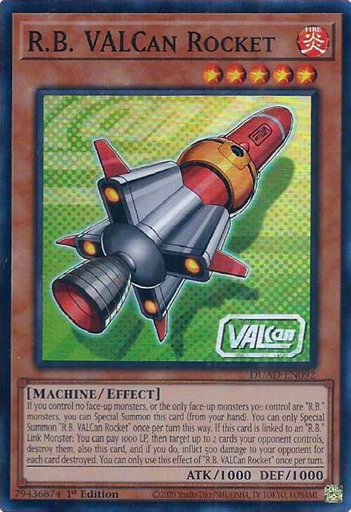 R.B. VALCan Rocket [DUAD-EN092] Super Rare | The CG Realm