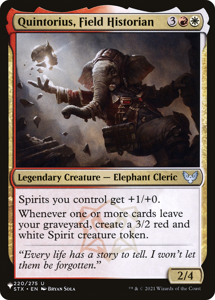 Quintorius, Field Historian [The List] | The CG Realm