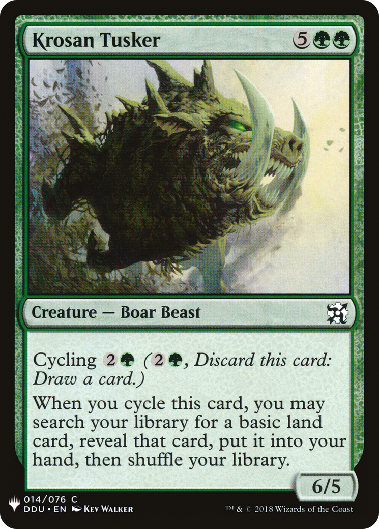 Krosan Tusker (DDU) (LIST-014) - The List