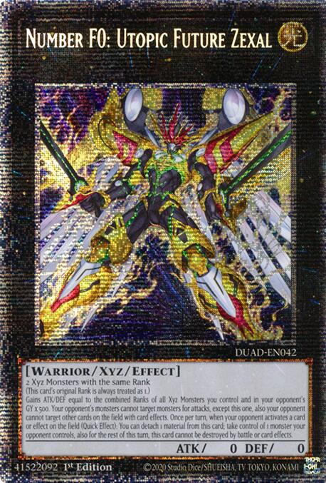 Number F0: Utopic Future Zexal (Starlight Rare) [DUAD-EN042] Starlight Rare | The CG Realm