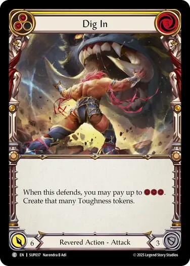 Dig In (Yellow) [SUP037] (Super Slam)  Rainbow Foil | The CG Realm