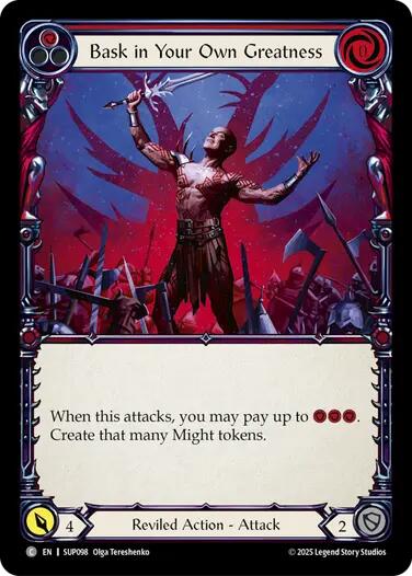 Bask in Your Own Greatness (Red) [SUP098] (Super Slam)  Rainbow Foil | The CG Realm