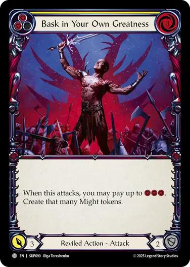 Bask in Your Own Greatness (Yellow) [SUP099] (Super Slam)  Rainbow Foil | The CG Realm