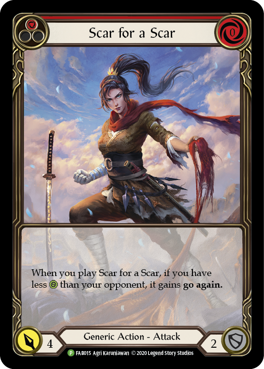 Scar for a Scar [FAB015] (Promo)  1st Edition Rainbow Foil | The CG Realm