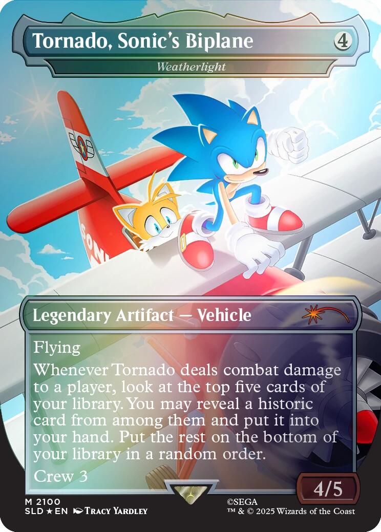 Tornado, Sonic's Biplane - Weatherlight (Rainbow Foil) [Secret Lair Drop Series] | The CG Realm