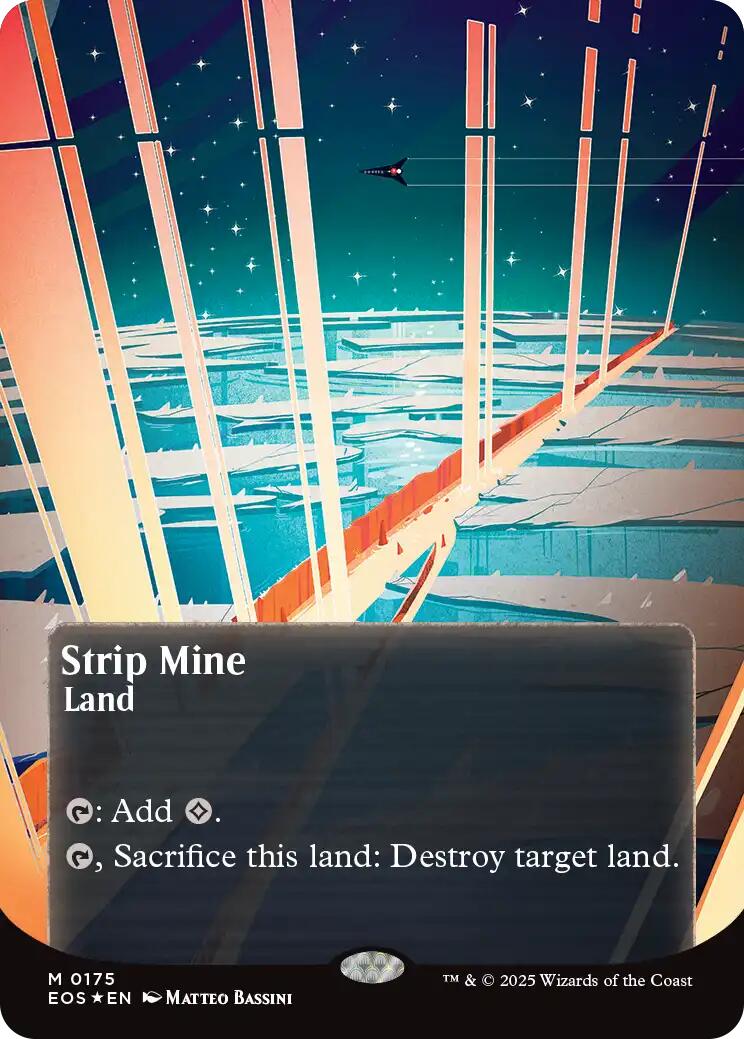 Strip Mine (0175) (Borderless) (Galaxy Foil) [Edge of Eternities: Stellar Sights] | The CG Realm