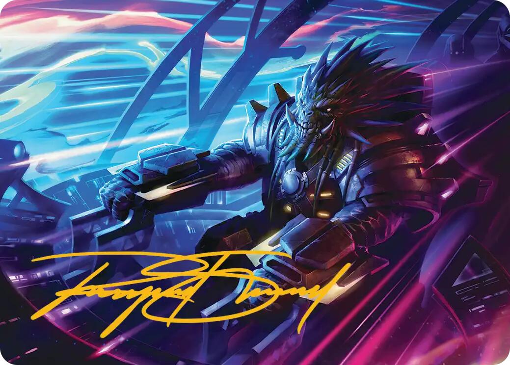 Tannuk, Steadfast Second Art Card (Gold-Stamped Signature) [Edge of Eternities Art Series] | The CG Realm