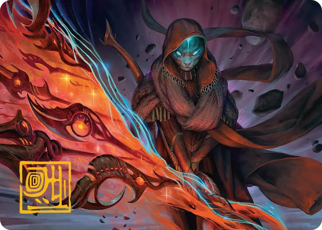 Weftstalker Ardent Art Card (Gold-Stamped Signature) [Edge of Eternities Art Series] | The CG Realm