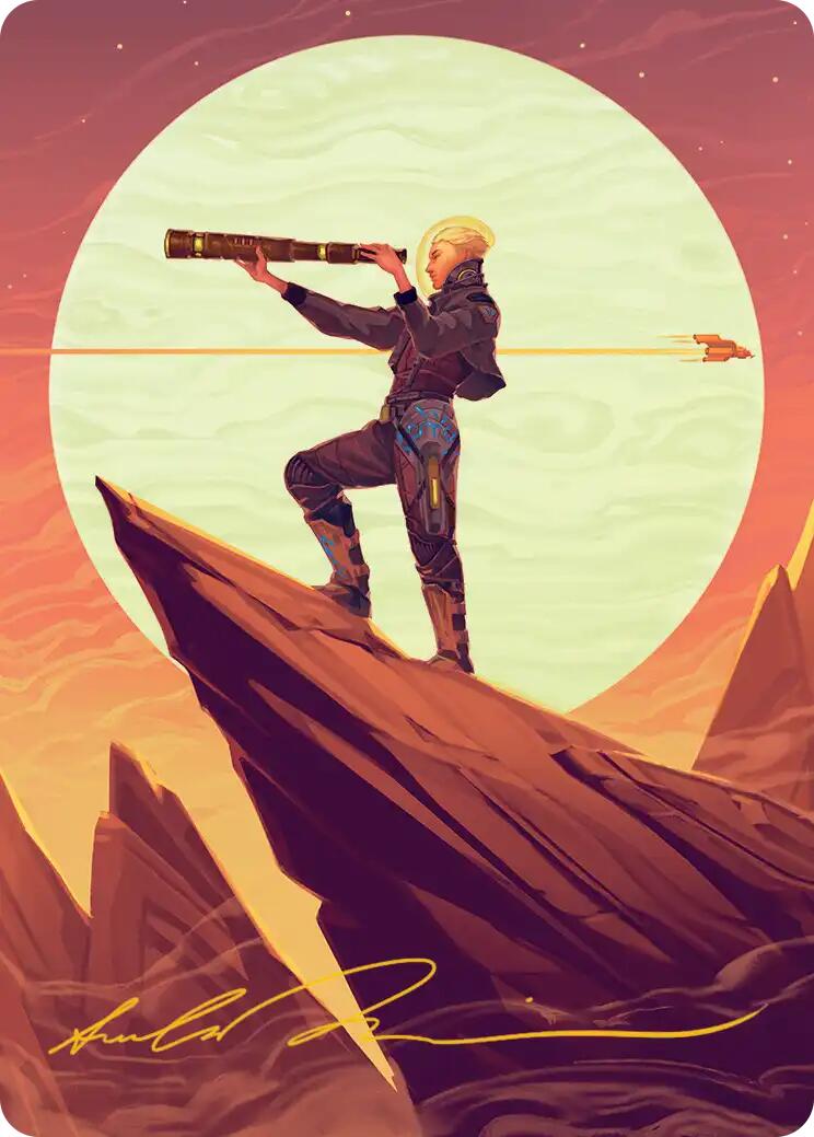Sami, Wildcat Captain Art Card (Gold-Stamped Signature) [Edge of Eternities Art Series] | The CG Realm