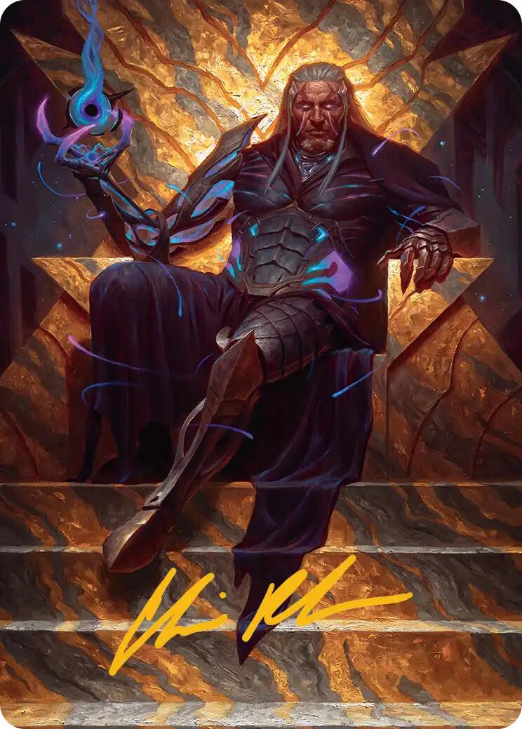 Tezzeret, Cruel Captain Art Card (1/54) (Gold-Stamped Signature) [Edge of Eternities Art Series] | The CG Realm