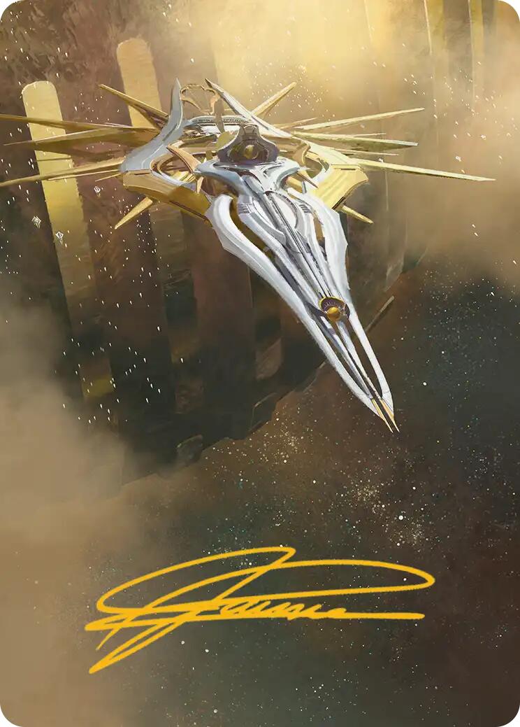 Dawnsire, Sunstar Dreadnought Art Card (Gold-Stamped Signature) [Edge of Eternities Art Series] | The CG Realm