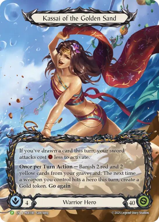 Kassai of the Golden Sand [HER146] (Promo)  Rainbow Foil | The CG Realm