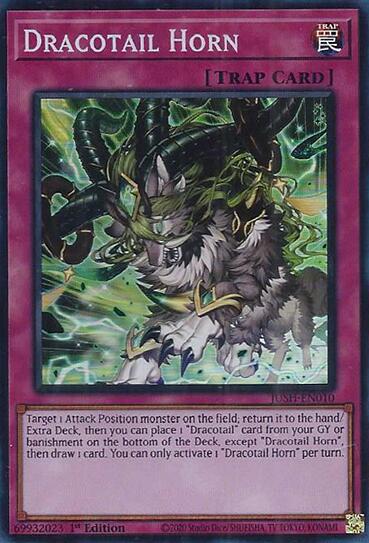Dracotail Horn (Super Rare) [JUSH-EN010] Super Rare | The CG Realm
