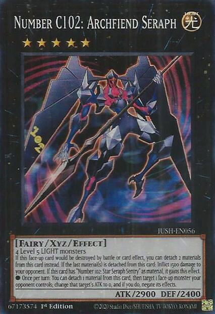 Number C102: Archfiend Seraph [JUSH-EN056] Super Rare | The CG Realm