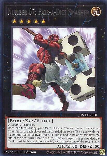 Number 67: Pair-a-Dice Smasher [JUSH-EN058] Rare | The CG Realm