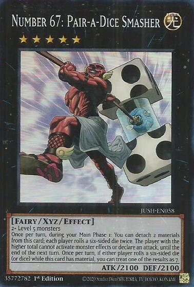Number 67: Pair-a-Dice Smasher (Super Rare) [JUSH-EN058] Super Rare | The CG Realm