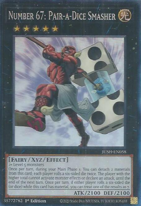 Number 67: Pair-a-Dice Smasher (CR) [JUSH-EN058] Collector's Rare | The CG Realm