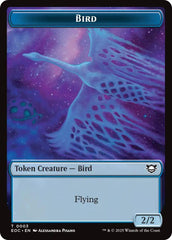 Bird // Golem (0012) Double-Sided Token [Edge of Eternities Commander Tokens] | The CG Realm
