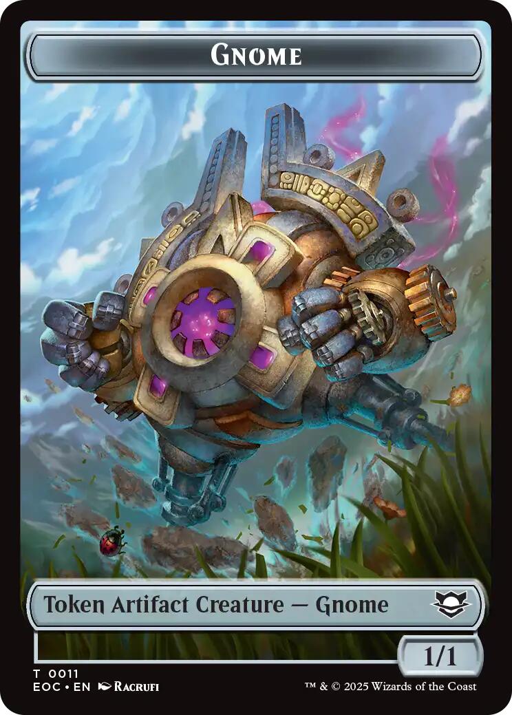 Gnome // Golem (0014) Double-Sided Token (EOC-11 // 14) - Commander: Edge of Eternities