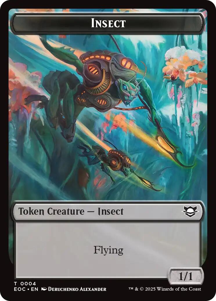 Insect // Elemental (0007) Double-Sided Token [Edge of Eternities Commander Tokens] | The CG Realm