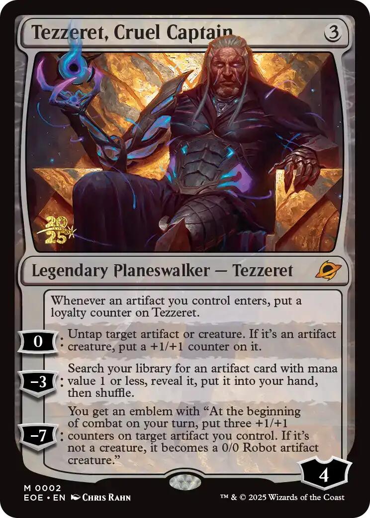 Tezzeret, Cruel Captain [Edge of Eternities Prerelease Promos] | The CG Realm