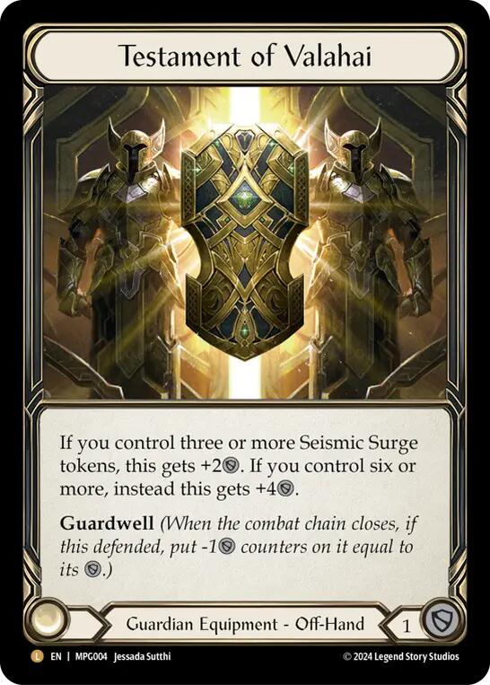 Testament of Valahai [MPG004] (Mastery Pack Guardian)  Rainbow Foil | The CG Realm