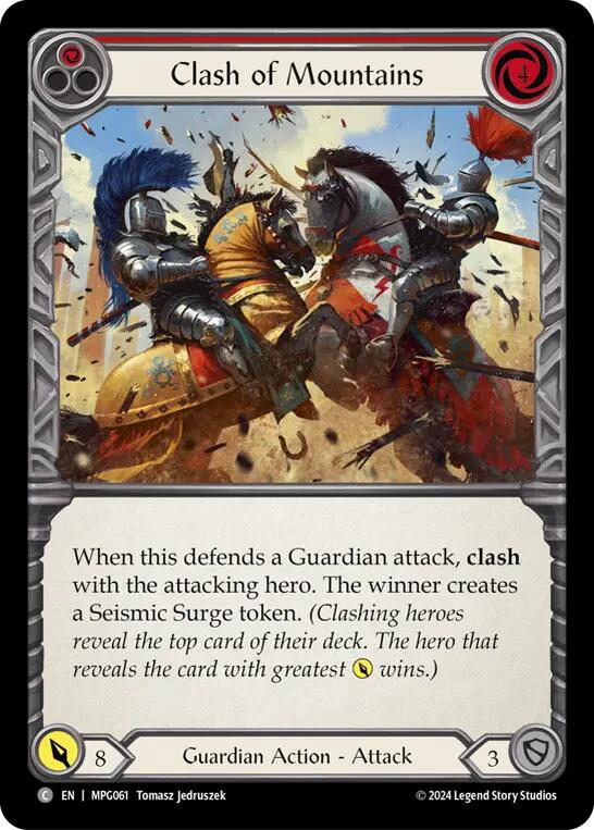 Clash of Mountains (Red) [MPG061] (Mastery Pack Guardian)  Rainbow Foil | The CG Realm