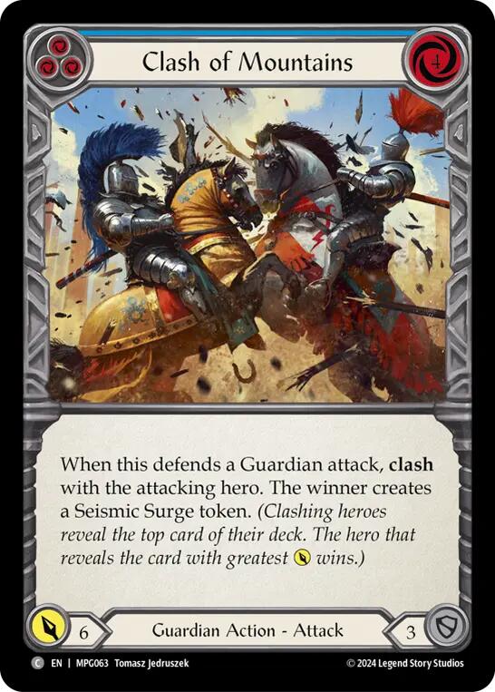 Clash of Mountains (Blue) [MPG063] (Mastery Pack Guardian)  Rainbow Foil | The CG Realm
