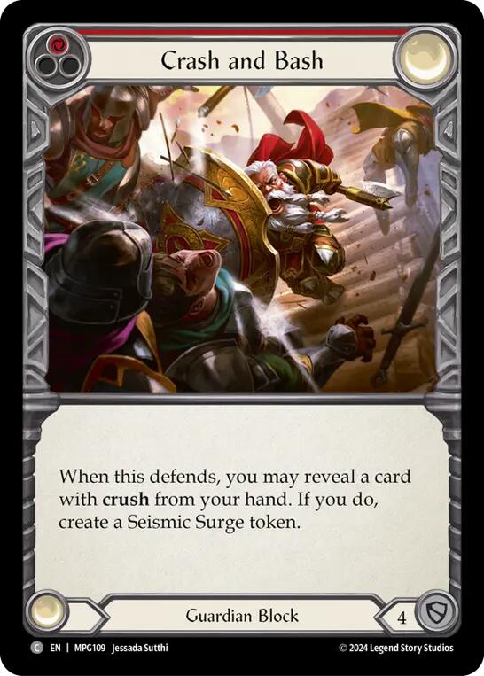 Crash and Bash (Red) [MPG109] (Mastery Pack Guardian)  Rainbow Foil | The CG Realm