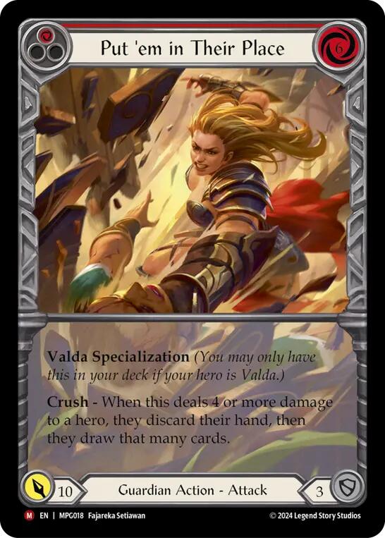 Put 'Em In Their Place (Extended Art) [MPG018] (Mastery Pack Guardian)  Rainbow Foil | The CG Realm