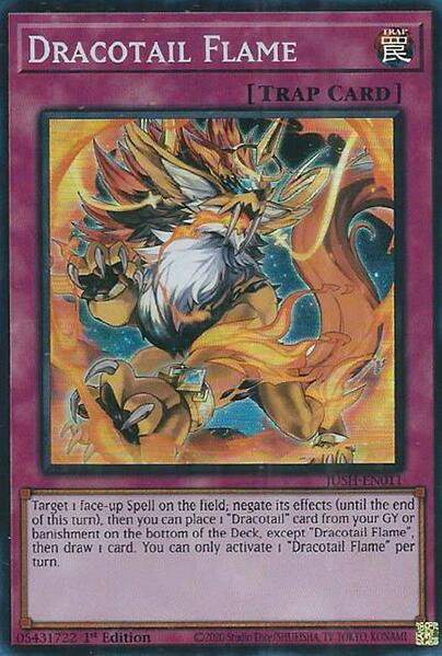 Dracotail Flame (Super Rare) [JUSH-EN011] Super Rare | The CG Realm
