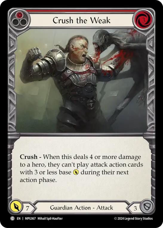 Crush the Weak (Red) [MPG067] (Mastery Pack Guardian) | The CG Realm