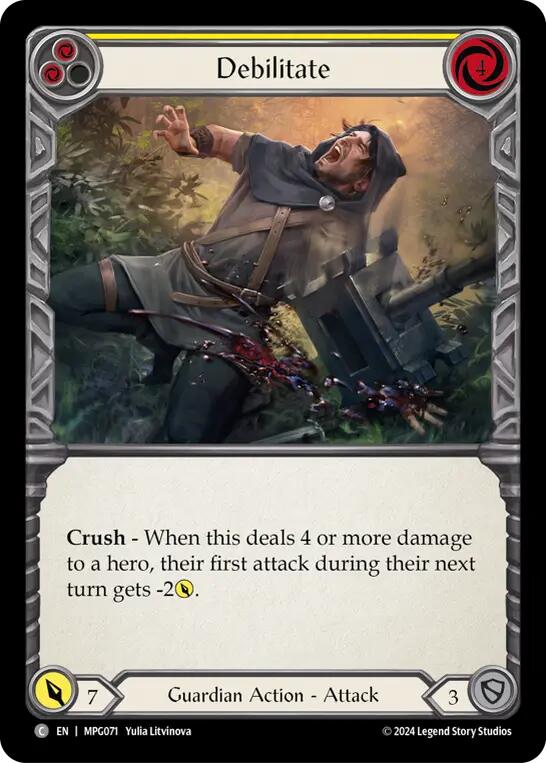 Debilitate (Yellow) [MPG071] (Mastery Pack Guardian) | The CG Realm