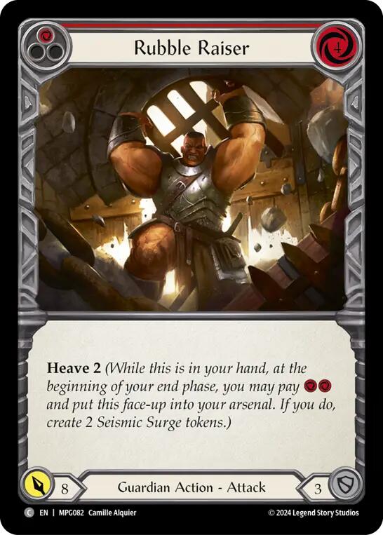 Rubble Raiser (Red) [MPG082] (Mastery Pack Guardian)  Rainbow Foil | The CG Realm