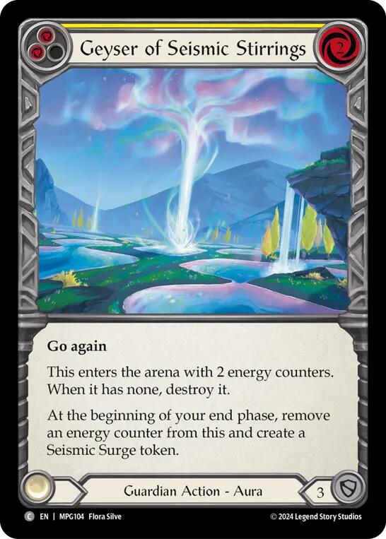 Geyser of Seismic Stirrings (Yellow) [MPG104] (Mastery Pack Guardian)  Rainbow Foil | The CG Realm