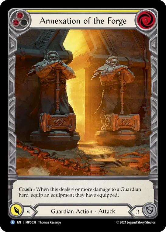 Annexation of the Forge (Extended Art) [MPG031] (Mastery Pack Guardian)  Rainbow Foil | The CG Realm