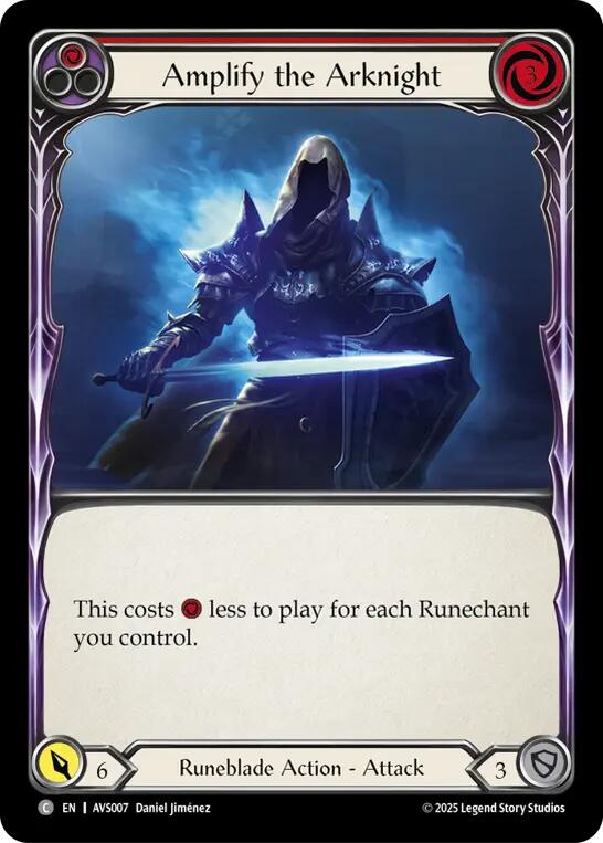 Amplify the Arknight (Red) [AVS007] (Armory Deck: Legends Viserai) | The CG Realm