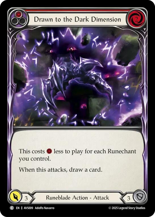 Drawn to the Dark Dimension (Red) [AVS009] (Armory Deck: Legends Viserai) | The CG Realm