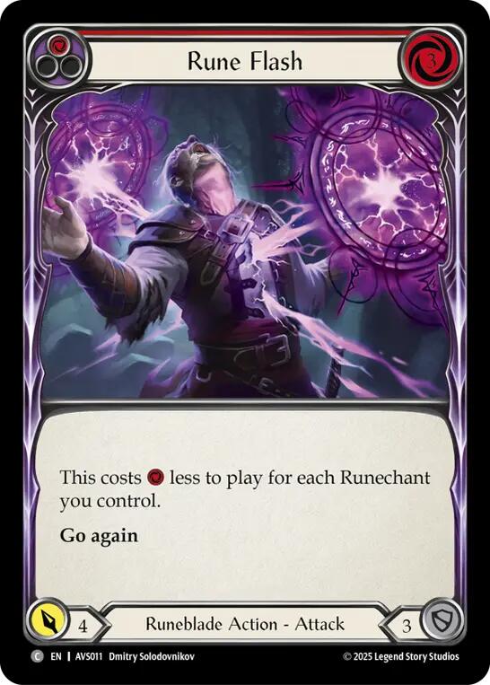 Rune Flash (Red) [AVS011] (Armory Deck: Legends Viserai) | The CG Realm
