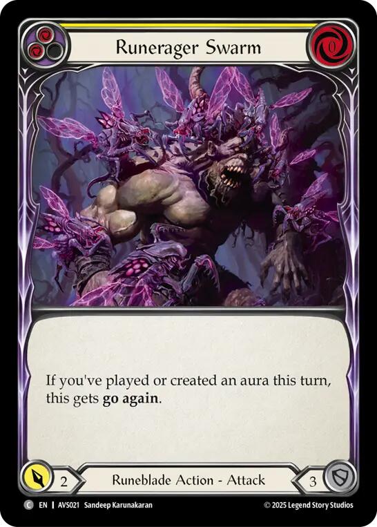 Runerager Swarm (Yellow) [AVS021] (Armory Deck: Legends Viserai) | The CG Realm