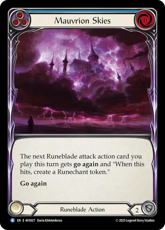 Mauvrion Skies (Blue) [AVS027] (Armory Deck: Legends Viserai) | The CG Realm