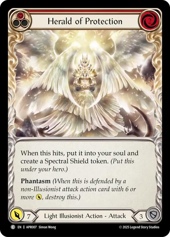Herald of Protection (Red) [APR007] (Armory Deck: Legends Prism) | The CG Realm