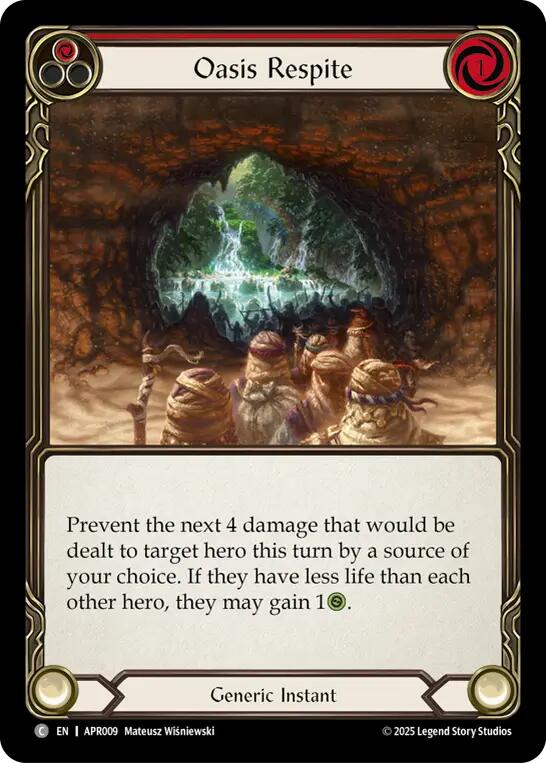 Oasis Respite (Red) [APR009] (Armory Deck: Legends Prism) | The CG Realm