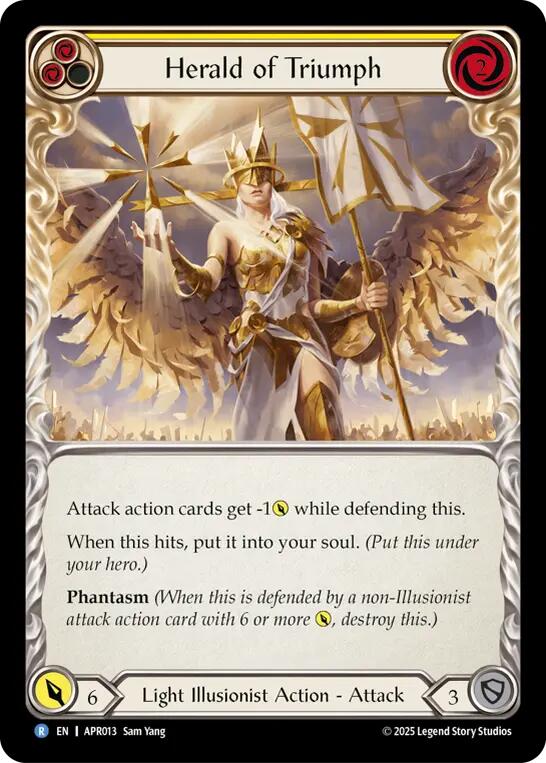 Herald of Triumph (Yellow) [APR013] (Armory Deck: Legends Prism) | The CG Realm