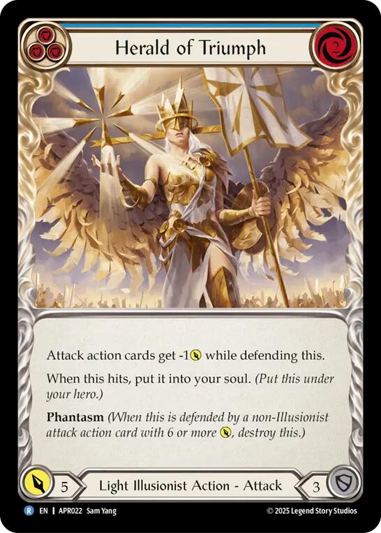 Herald of Triumph (Blue) [APR022] (Armory Deck: Legends Prism) | The CG Realm