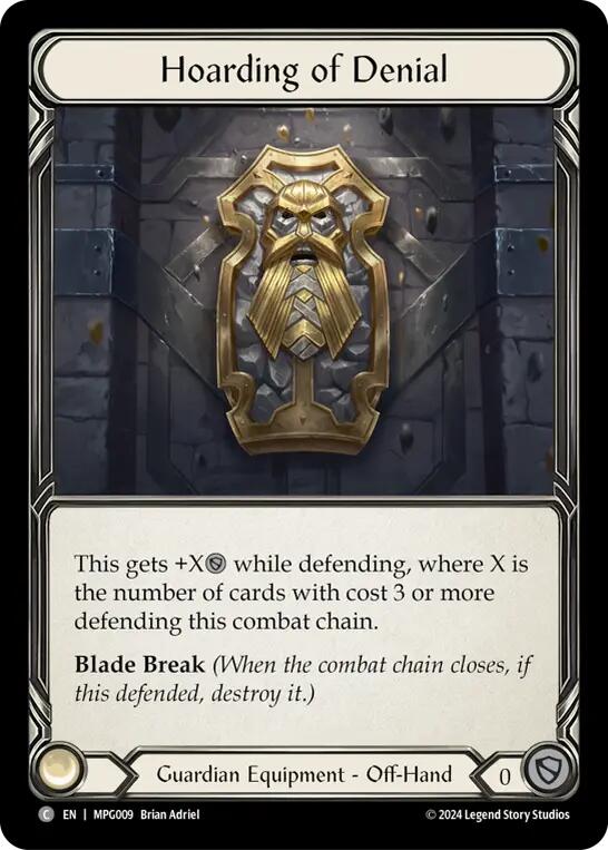 Hoarding of Denial [MPG009] (Mastery Pack Guardian)  Cold Foil | The CG Realm
