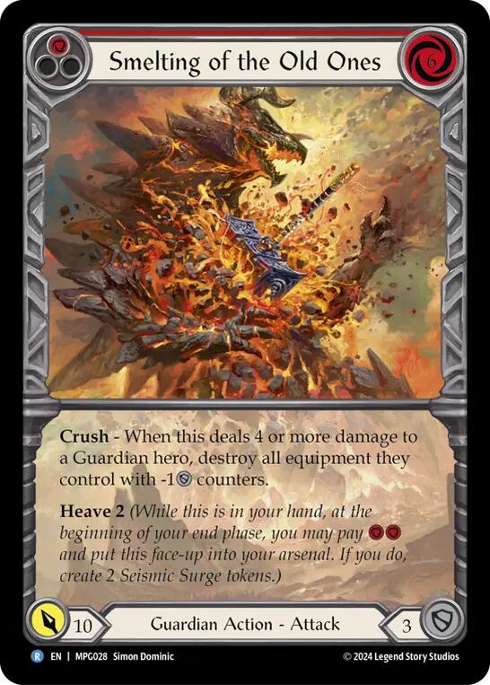 Smelting of the Old Ones (Extended Art) [MPG028] (Mastery Pack Guardian)  Rainbow Foil | The CG Realm